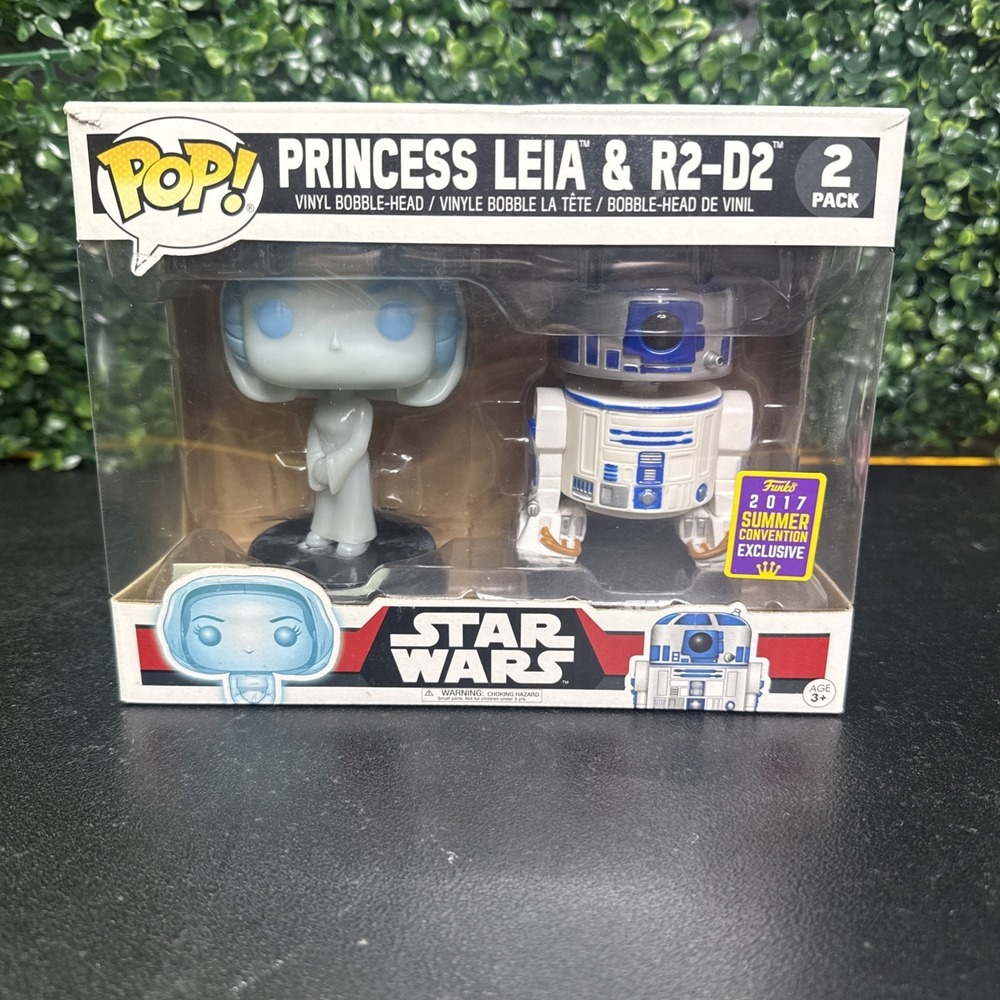 Funko Pop Star Wars Princess Leia & R2-D2 2 Pack 2017 Summer Convention
